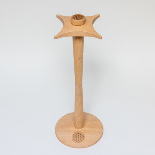 4-Chime Flower of Life Stand - Premium Beech Wood Display | Koshi & Zaphir