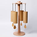 Koshi Chimes Set of 4 & Stand Terra/Aqua/Aria/Ignis Rotating Zenmotion Spin